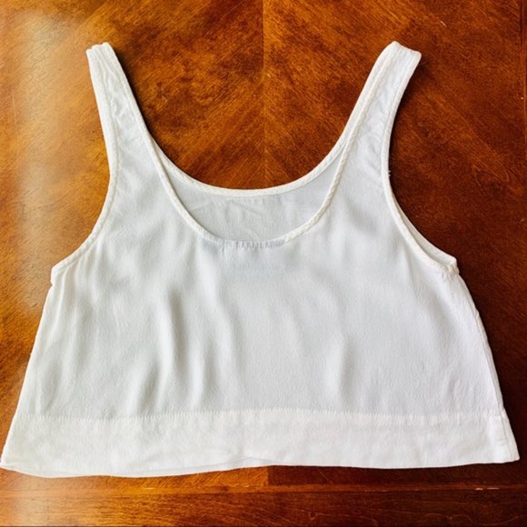 MINKPINK White Crop Top Tank Top - Picture 3 of 3